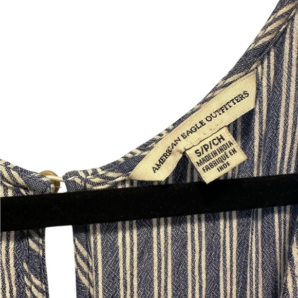 American Eagle Outfitters Black‎ and White Asymmetrical Ruffled Sundress - Picture 4 of 7